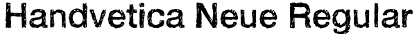 Handvetica Neue Regular字体效果图