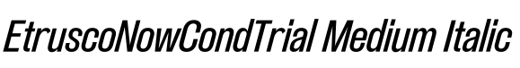 EtruscoNowCondTrial Medium Italic字体效果图