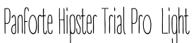 Panforte Hipster Trial Pro Light字体效果图