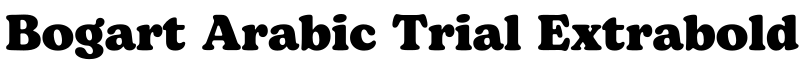 Bogart Arabic Trial Extrabold字体效果图