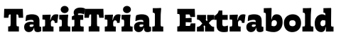 TarifTrial Extrabold字体效果图