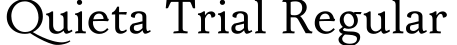 Quieta Trial Regular字体效果图