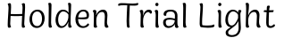 Holden Trial Light字体效果图