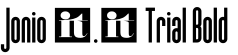 Jonio 0.5 Trial Bold字体效果图