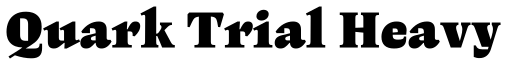 Quark Trial Heavy字体效果图
