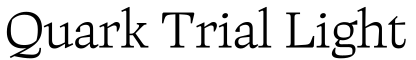 Quark Trial Light字体效果图