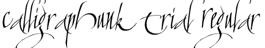 Calligraphunk Trial Regular字体效果图
