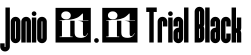 Jonio 0.5 Trial Black字体效果图