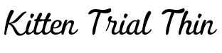 Kitten Trial Thin字体效果图