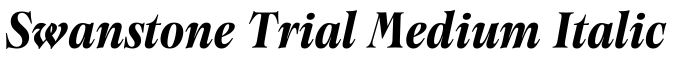 Swanstone Trial Medium Italic字体效果图