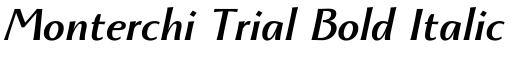 Monterchi Trial Bold Italic字体效果图