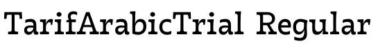 TarifArabicTrial Regular字体效果图