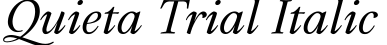 Quieta Trial Italic字体效果图