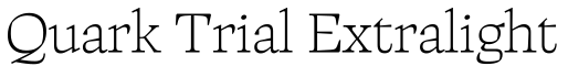 Quark Trial Extralight字体效果图