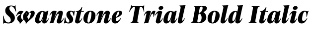 Swanstone Trial Bold Italic字体效果图