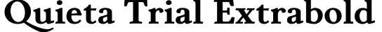 Quieta Trial Extrabold字体效果图