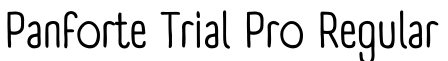 Panforte Trial Pro Regular字体效果图