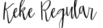 Keke Regular字体效果图