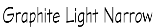 Graphite Light Narrow字体效果图