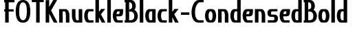 FOTKnuckleBlack-CondensedBold字体效果图