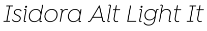 Isidora Alt Light It字体效果图