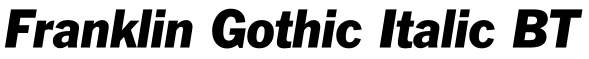 Franklin Gothic Italic BT字体效果图