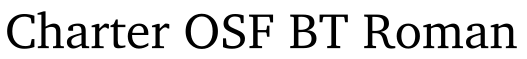 Charter OSF BT Roman预览字体图片