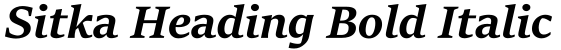 Sitka Heading Bold Italic预览字体图片