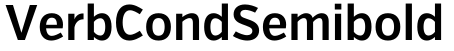 VerbCondSemibold预览字体图片