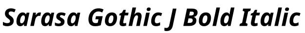Sarasa Gothic J Bold Italic预览字体图片