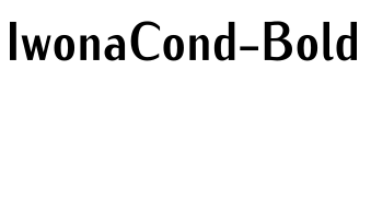 IwonaCond-Bold字体效果图