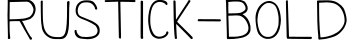 Rustick-Bold字体预览