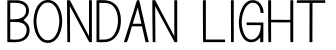 Bondan Light字体预览