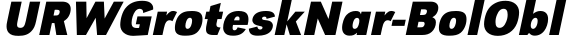 URWGroteskNar-BolObl字体预览
