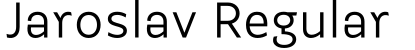 Jaroslav Regular字体预览